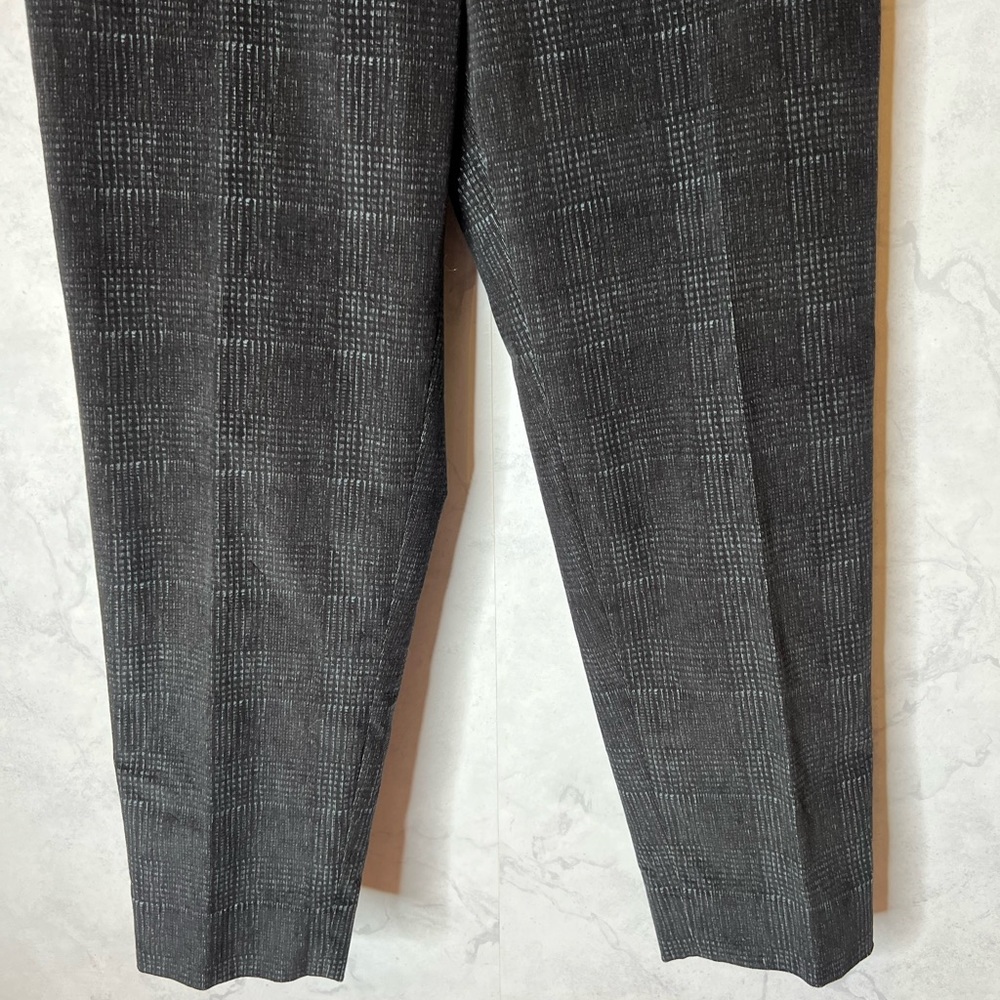 Piazza Sempione Audrey corduroy ankle pants in black plaid - Picture 4 of 6